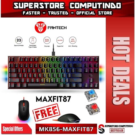 Jual Fantech MK856 MAXFIT87 RGB TKL Mechanical Gaming Keyboard Shopee