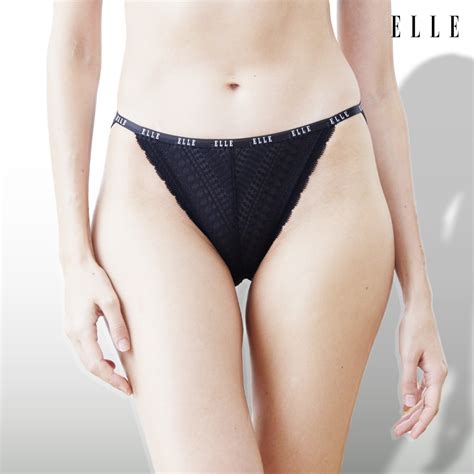 ELLE Lingerie กางเกงในรปแบบ Sexy Lowrise ดไซนดวยผาลกไมในสไตลฝรงเศส LU Shopee
