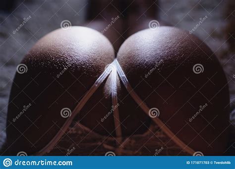 Buttocks White Lingerie Attractive Female Ass Erotic Massage Perfect Buttocks Buttocks