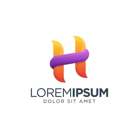 Impresionante Letra H Logo Vector Premium