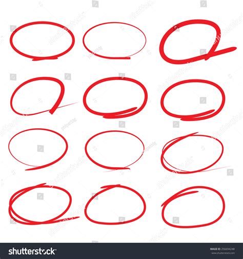 Red Circle Highlight Circle Stock Vector 256694248 Shutterstock