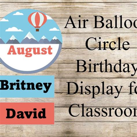 Hot Air Balloon Birthday Board Etsy