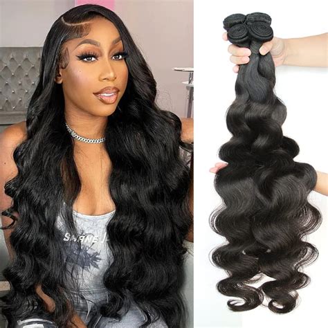 Amazon Body Wave Bundles Human Hair 4 Bundles Body Wave 18 20 22