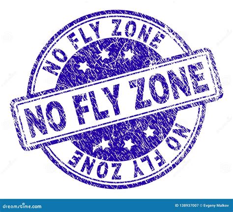 Grunge Textured No Fly Zone Stamp Seal Stock Vector Illustration Of