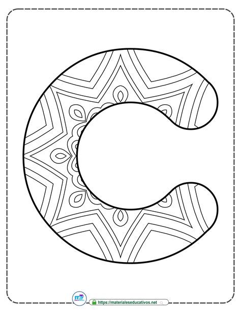 Abecedario De Mandalas Para Colorear Materiales Educativos