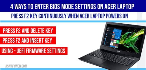 4 Ways To Enter Bios Mode On Acer Laptop And Access Bios Settings A