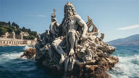 O Poderoso Deus Do Mar Oceanos E Marinheiros Netuno Poseidon A Antiga