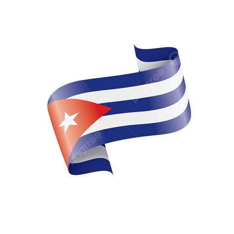 Ilustración Vectorial De La Bandera Cubana Sobre Un Fondo Blanco Vector Png Ondulado Fondo