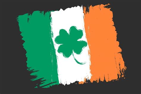 Irish Flag Four Leaf Clover