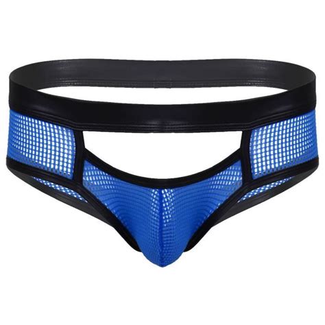 Homme Jockstrap String Sexy Sous Vêtement Culotte Ouvert Fesse Bulge Pouch Ensemble Lingerie