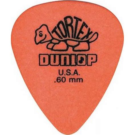 Jim Dunlop Guitar Tortex Picks 60 Mm Orange Picks 72 Pack Standard