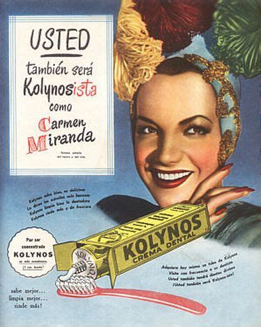 An Advertisement For Kolynos Toothpaste With A Woman Holding A Toothbrush