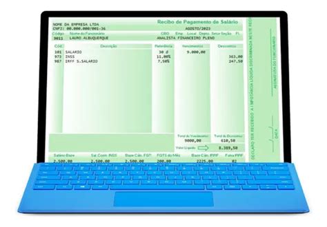 Planilha Impress O Contra Cheque Holerite Colorido P B