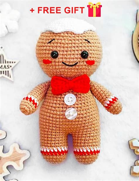 Crochet Instructions Pattern Gingerbread Man Christmas Crochet Pattern Crochet Gingerbread