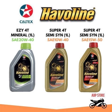 Caltex Motorcycle Engine Oil Havoline EZY 4T Mineral 20W40 Super 4T