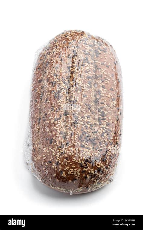 Packed Whole Grain Rye Bread Isolated On White Stock Photo Alamy