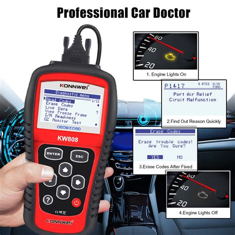 Konnwei Universal Escanner Automotriz Full Function OBD2 Vehicle