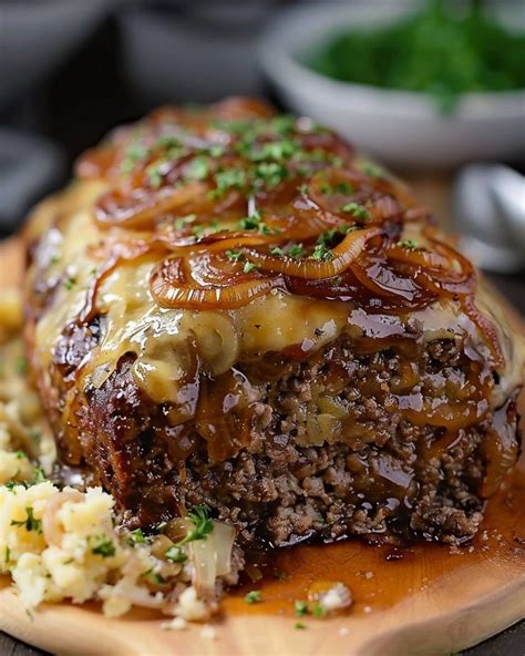 Crockpot French Onion Meatloaf with Melted Swiss Cheese | Recipe in ...