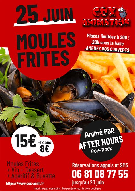 Vos Fourchettes Pour La Soir E Moules Frites Cox Animation