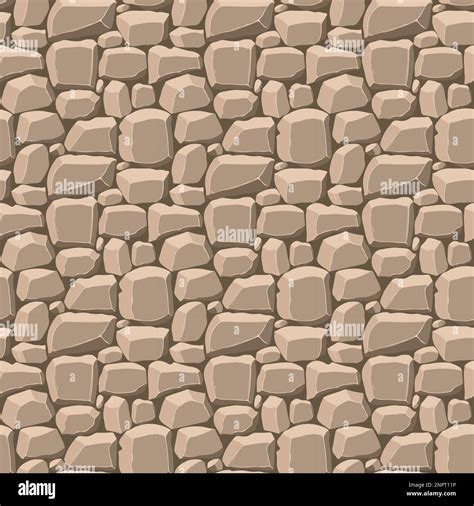 Textura De Juego De Dibujos Animados Rocas Suciedad Y Superficie De Tierra Sin Patrón Fondo