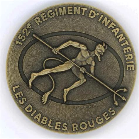 Regiment D Infanterie Bronze M Daille De Table Mm Eur