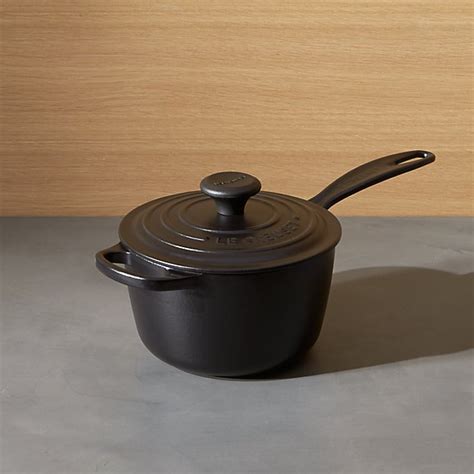 Le Creuset Signature Qt Licorice Saucepan With Lid Crate And