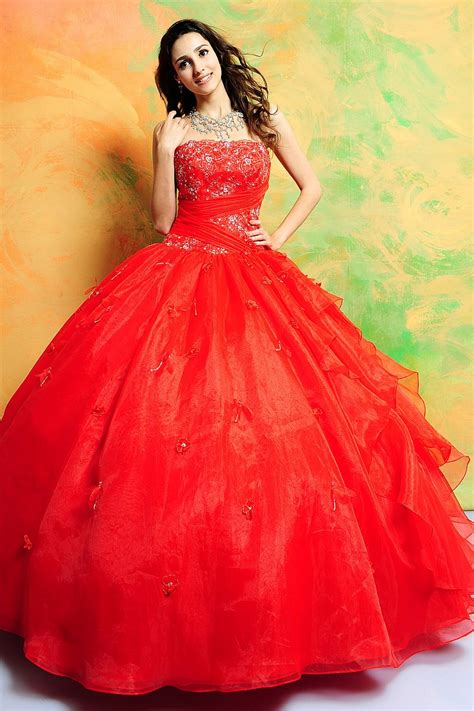 Quinceanera Dresses Red And Gold Images