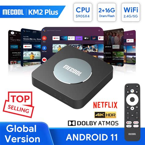 MECOOL Dispositivo De TV Inteligente KM2 Plus Decodificador Con Android