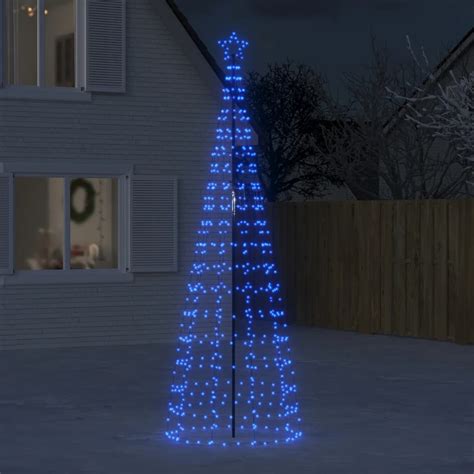 Rbol De Navidad Luminoso Con Puntas Led Azul Cm Leroy Merlin