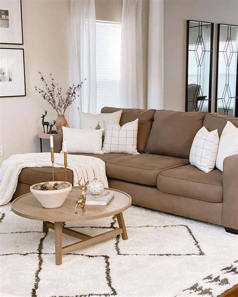 Cream And Brown Living Room