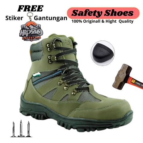 Jual Hipzo M Sepatu Safety Boots Kerja Sepatu Proyek Besi Shopee