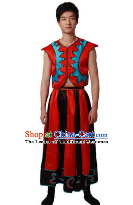 Traditional Chinese Yi Ethnic Outfit For Men