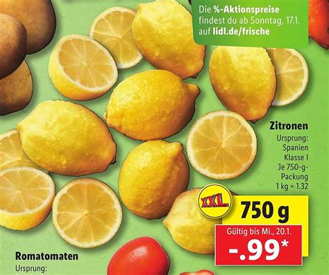 Romatomaten Zitronen Angebot Bei Lidl Prospekte De