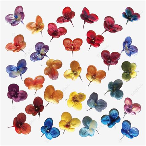 Vibrant Heart Shaped Flowers In Different Colors Flower Heart