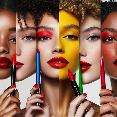 Collage de portraits en gros plan avec une fille blonde sexy Belle coupe de cheveux argentée