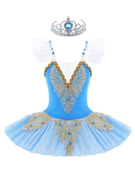 YIZYIF Kids Girls Camisole Skirted Leotard Shiny Ballet Dance Dress