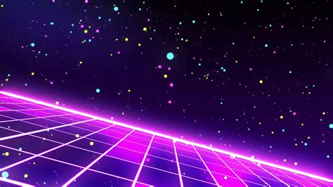 Retro Style 80s Sci Fi Background Futuristic With Laser Grid Landscape