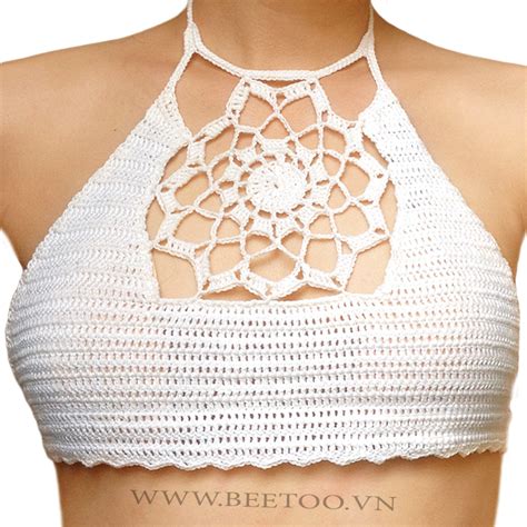 Bikini len móc và Áo Crop top len móc thời trang Shop BeeToo Mua