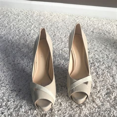Guess Shoes Guess Peep Toe Heels Nude Poshmark