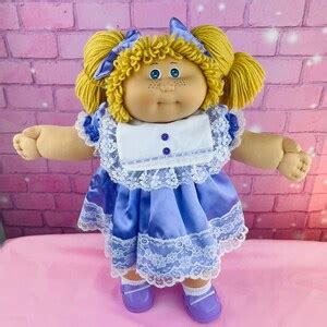 Jesmar Cabbage Patch Kid Vintage Collector Doll 1985 Butterscotch Blonde Hair Green Eyes Cabbage