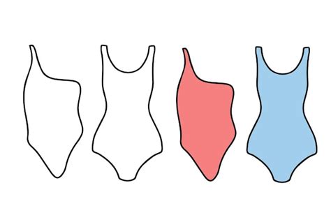 Premium Vector Swimwear Set Bikini Doodle Collection Sketches Of