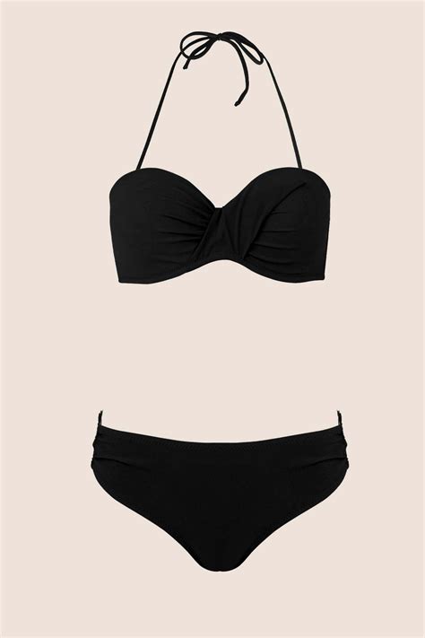 Ayy Ld Z Siyah Straplez Bikini Tak M H Zl Kargo