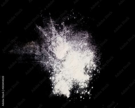 Powder Explosion Isolated On Dark Background Dust Particles Splash