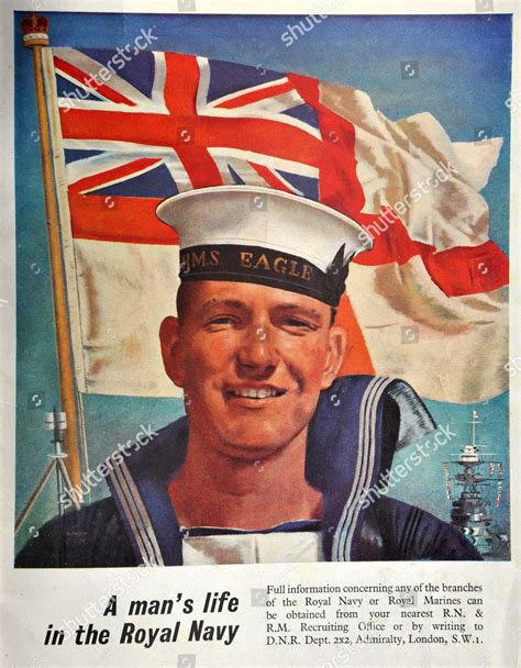 Royal Navy Recruitment Advert 1953 Editorial Stock Photo Stock Image