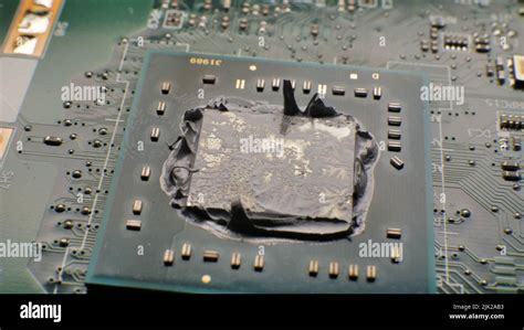 Electronic Circuit Board Close Up Repairing Computer Macro Stock