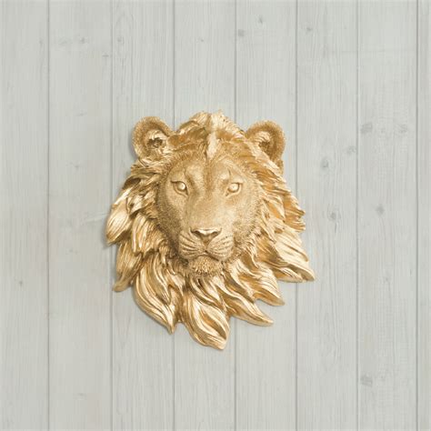 Mini Resin Lion Head Wall Mount In 2021 Animal Wall Decor Lion Head