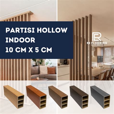 Jual Partisi Hollow Indoor PVC 10 Cm X 5 Cm Kisi Kisi Pembatas