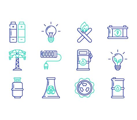 Premium Vector Power And Energy Electricity Illustration Set