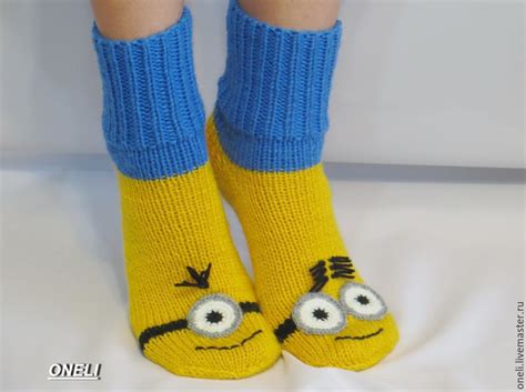 Носки "Миньоны" 2 в интернет-магазине Ярмарка Мастеров по цене 1200 ...