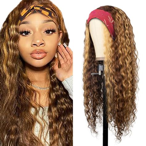 Amazon Inch P Blonde Headband Wig Human Hair Density Brazilian Virgin Hair